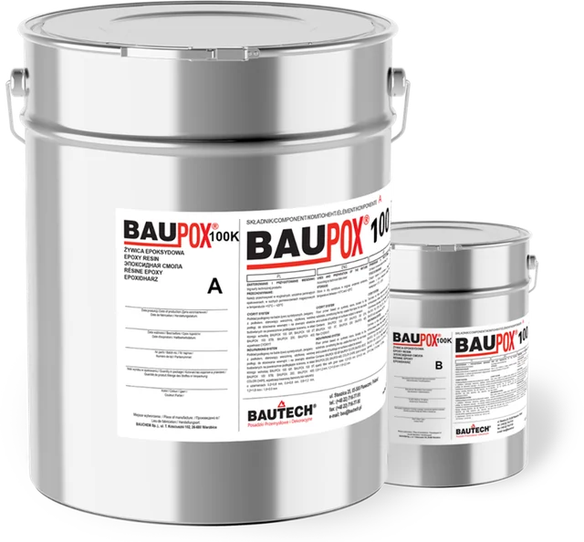 BAUTECH BAUPOX 100K — 2-в-1 пигментирана епоксидна смола