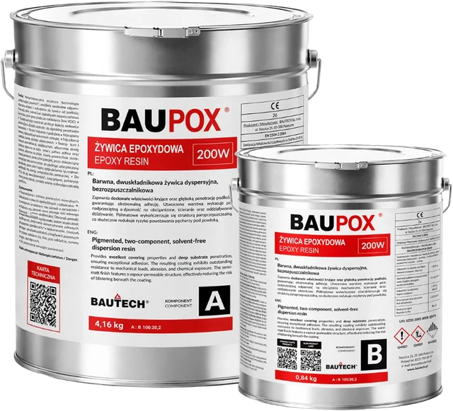 BAUTECH BAUPOX 200W — епоксидна смола на водна основа